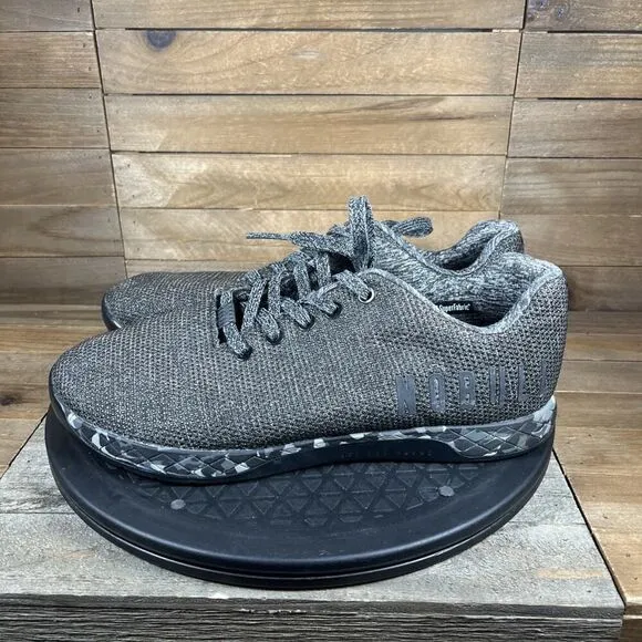 NOBULL Mens Size 8.5 Black/Gray Camo Athletic Shoes Running Lace Up Sneakers