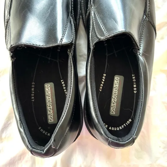 Nunn Bush Bay-ridge loafer Slip On Shoes black leather Moc Toe SZ 8.5 M NWOT