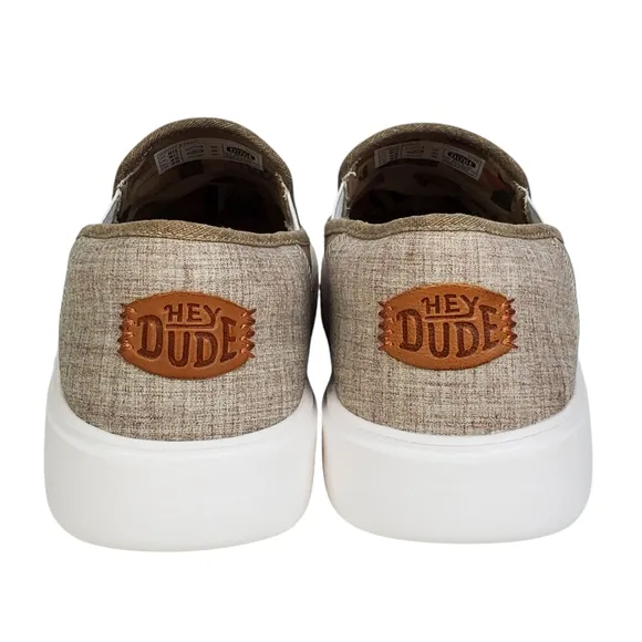 NWB Hey Dude sunapee craft slip on shoes olive casual summer lightweight comfort
