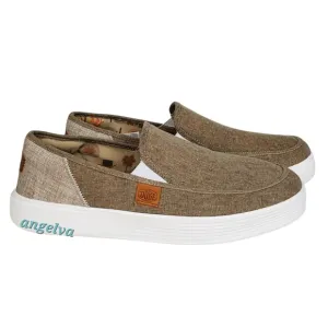 NWB Hey Dude sunapee craft slip on shoes olive casual summer lightweight comfort