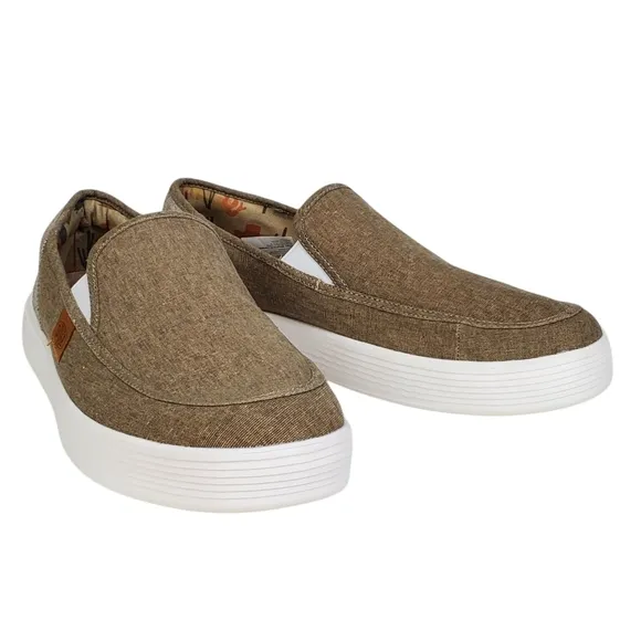 NWB Hey Dude sunapee craft slip on shoes olive casual summer lightweight comfort