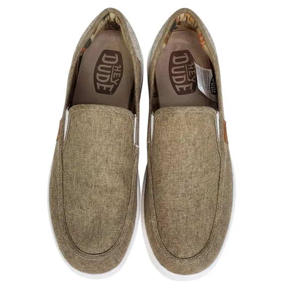 NWB Hey Dude sunapee craft slip on shoes olive casual summer lightweight comfort