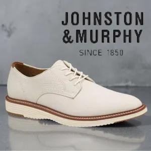 NWOB $150 Johnston &amp; Murphy TRUFOAM  Men’s Shoes - White Tumbled Nubuck