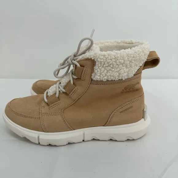 NWOB Sorel Explorer Next Carnival Womens Tan Waterproof Winter Boots Size 6.5