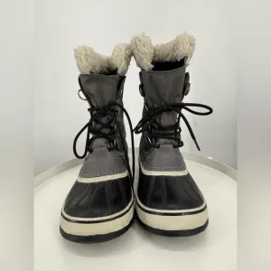 NWOB SOREL Women’s Waterproof Boots Gray Black 9