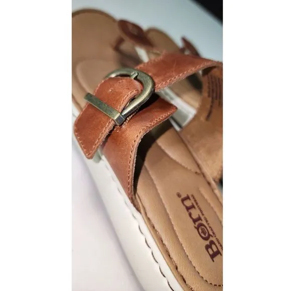 NWOT Born Jules Thong Brown Leather Sandals Size 8M