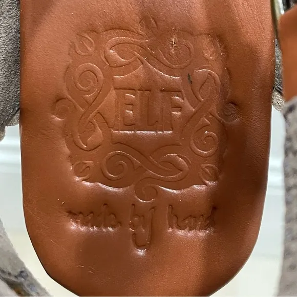 NWOT ELF Made By Hand Bounty T-strap Leather Sandals Vintage Camel Tan Women 11
