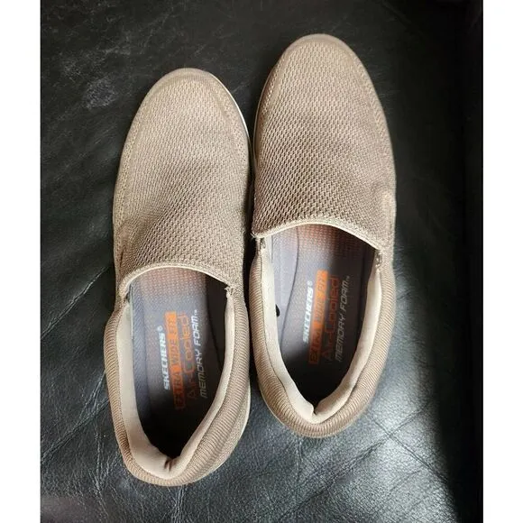 NWOT Men's Skechers Slip On Shoes Mens 13 Extra Wide Fit, Air Cooled Memory Foam