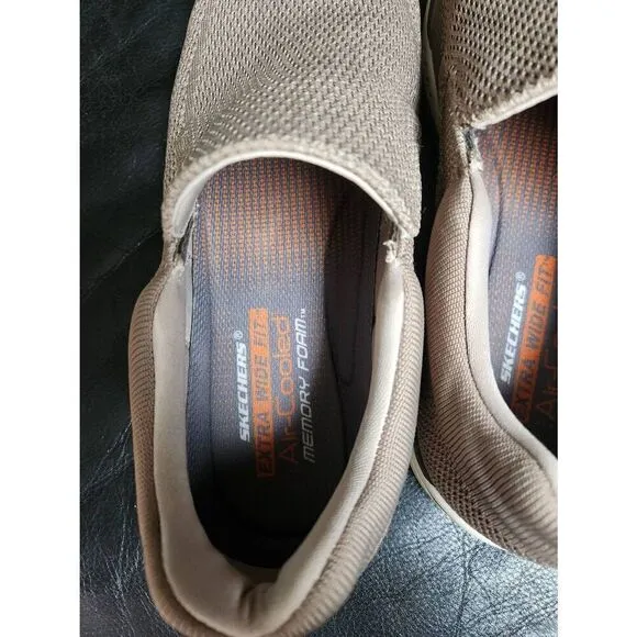 NWOT Men's Skechers Slip On Shoes Mens 13 Extra Wide Fit, Air Cooled Memory Foam