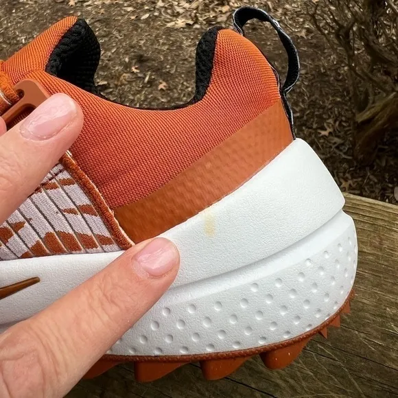 NWOT Nike Golf Air Zoom Gimme Texas Longhorns orange white slip-on shoes sz 10.5