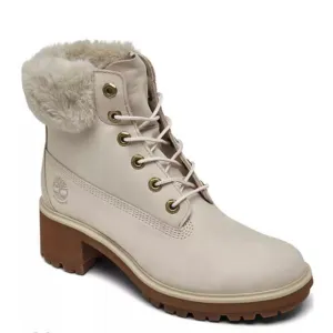 NWOT Timberland Kinsley Leather Faux Fur Waterproof Chunky Lug Sole Boots Sz 6.5