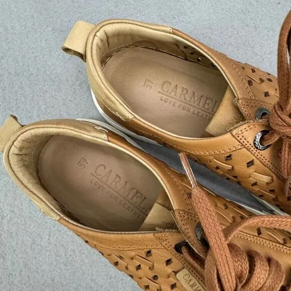 NWOT Carmela Leather Woven Sneakers