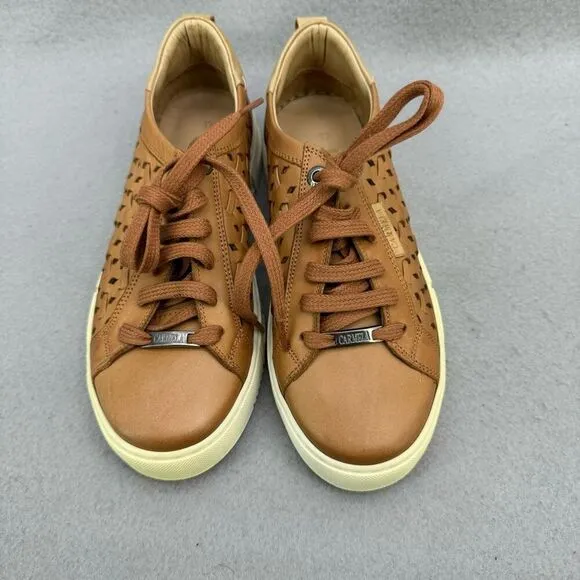 NWOT Carmela Leather Woven Sneakers