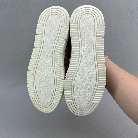 NWOT Carmela Leather Woven Sneakers