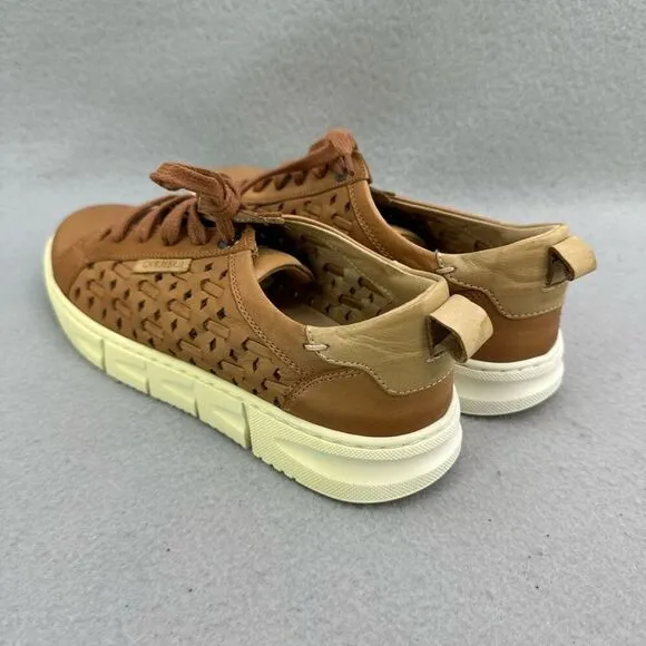 NWOT Carmela Leather Woven Sneakers