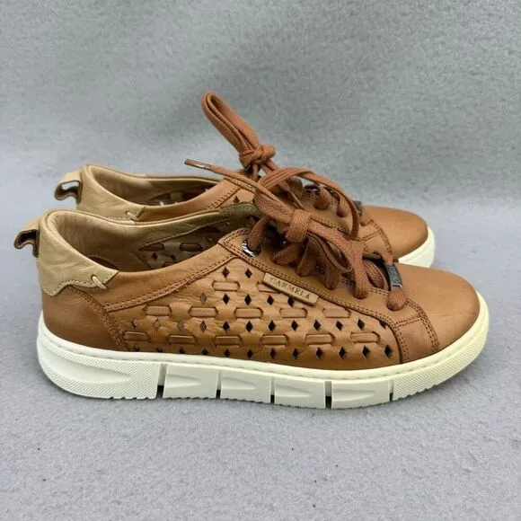 NWOT Carmela Leather Woven Sneakers