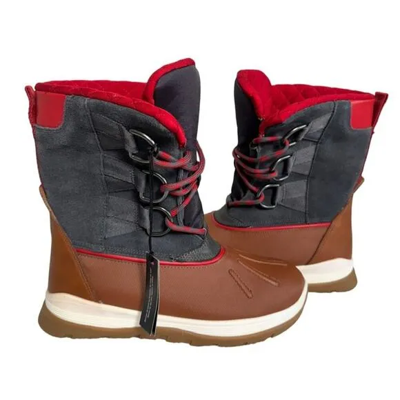 NWT Aldo Womens Nydelia Waterproof Winter Boots Brown and Gray Size 8 1/2