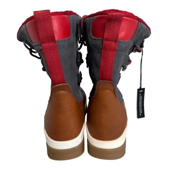 NWT Aldo Womens Nydelia Waterproof Winter Boots Brown and Gray Size 8 1/2
