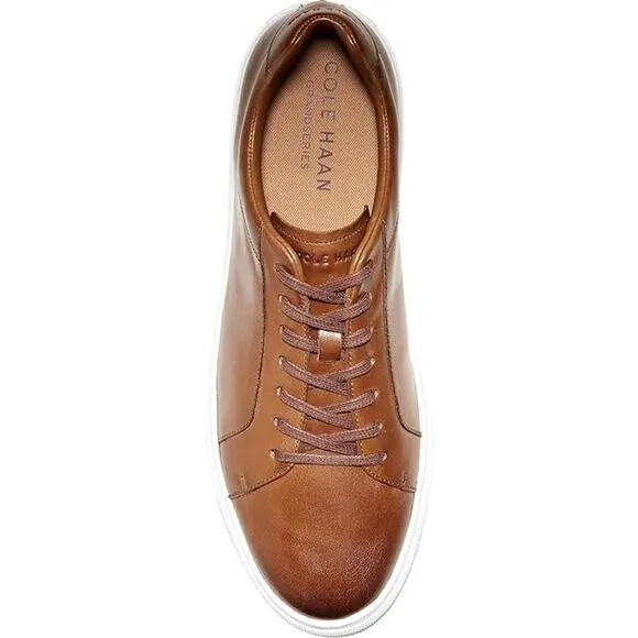 NWT Cole Haan Men's Grand Series Jensen Sneaker Shoes, British Tan-9 Wide