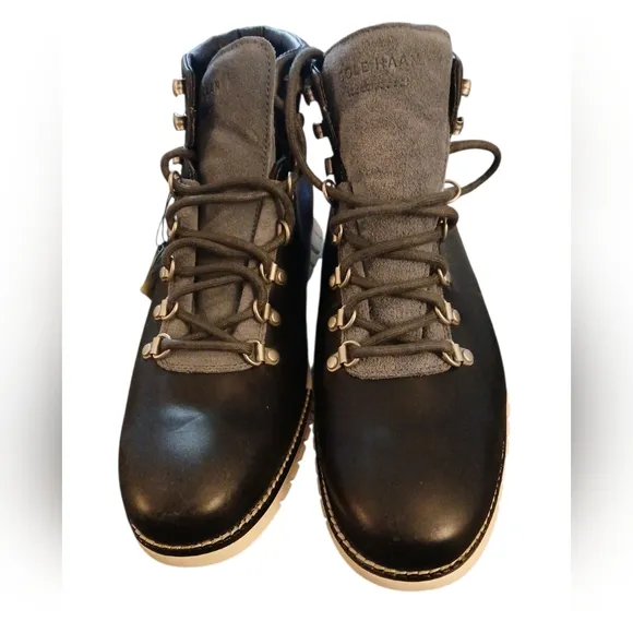 NWT COLE HAAN ZEROGRAND Water Proof Hiking Boots. Mens. Size 9.5M. Black.