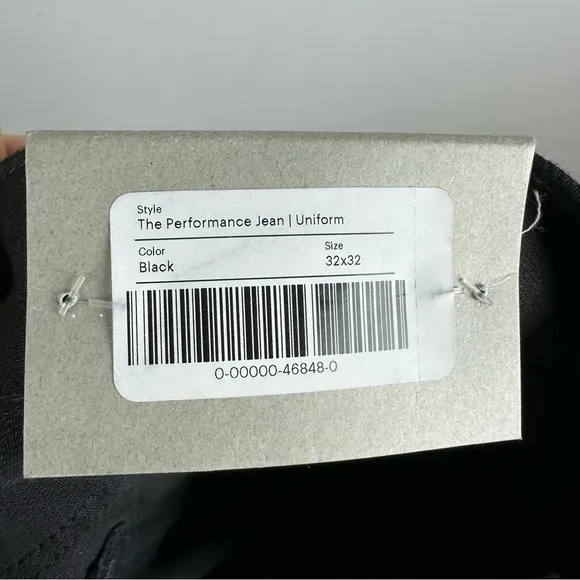 NWT Everlane The Athletic 4-Way Stretch Organic Jean | Uniform 32x32