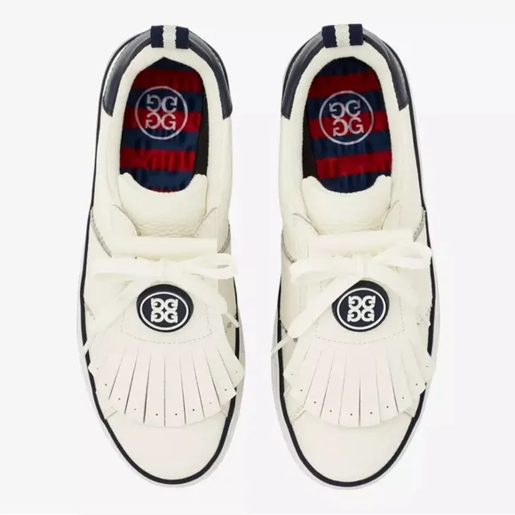 NWT G/Fore Kiltie Disruptor Spikeless Golf Shoes Leather Sneakers White Navy, 11