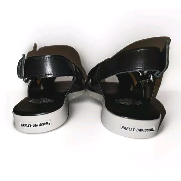 NWT! Harley Davidson Slingback Sandals Doron Women's Size 5 Black