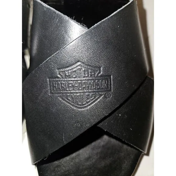 NWT! Harley Davidson Slingback Sandals Doron Women's Size 5 Black