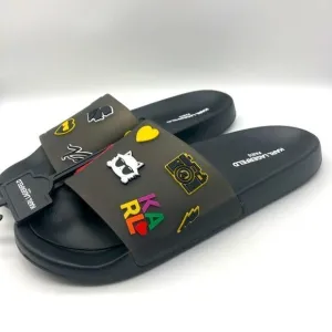 NWT Karl Lagerfeld Paris Zabina Black Sandals Size 8M