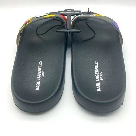 NWT Karl Lagerfeld Paris Zabina Black Sandals Size 8M