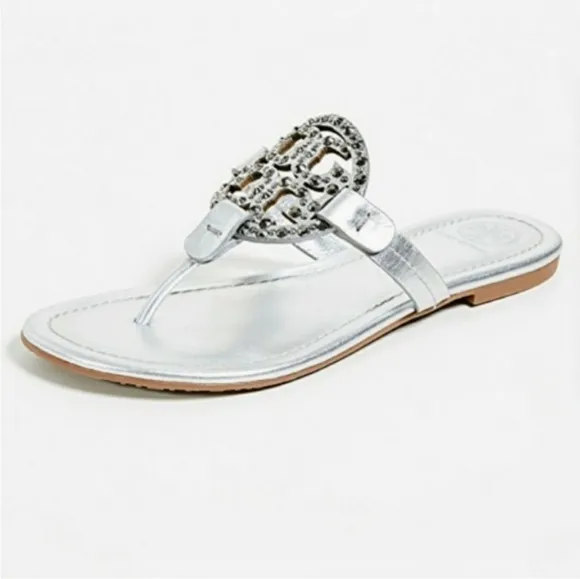 NWT Tory Burch Miller Crystal Sandals 7.5