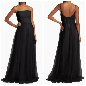 NWT Vera Wang Manuela Tulle Back Gown Size US 8