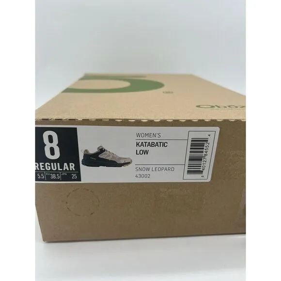 Oboz Katabatic Low Women's Hiking Shoes, Snow Leopard 43002 Size 8
