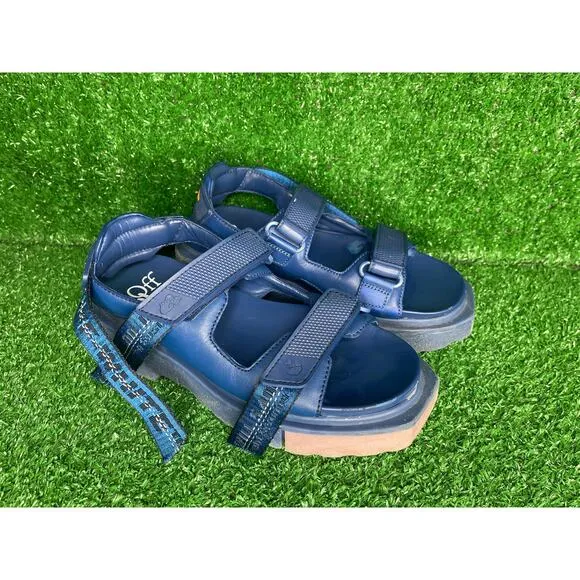 OFF-WHITE Trek Sponge Sole Sandals Blue Size 39 EU 9 US