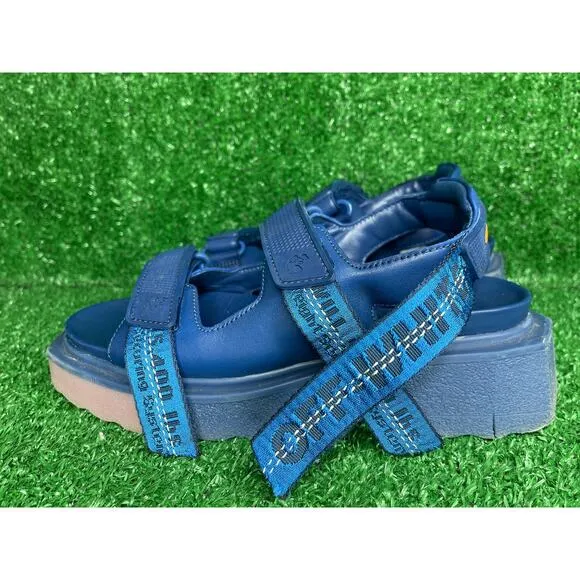 OFF-WHITE Trek Sponge Sole Sandals Blue Size 39 EU 9 US
