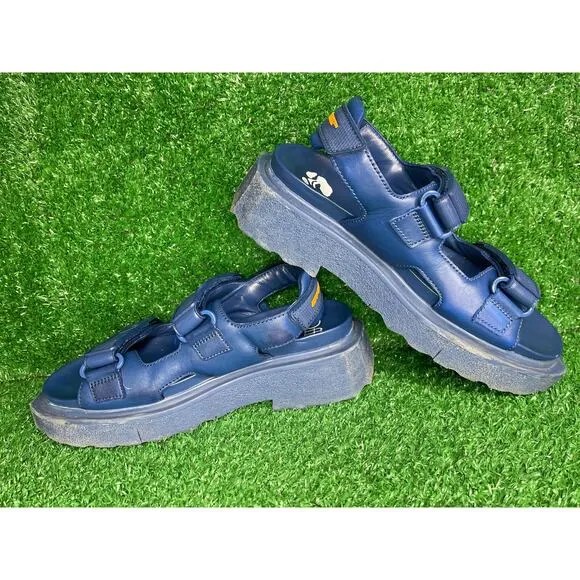 OFF-WHITE Trek Sponge Sole Sandals Blue Size 39 EU 9 US