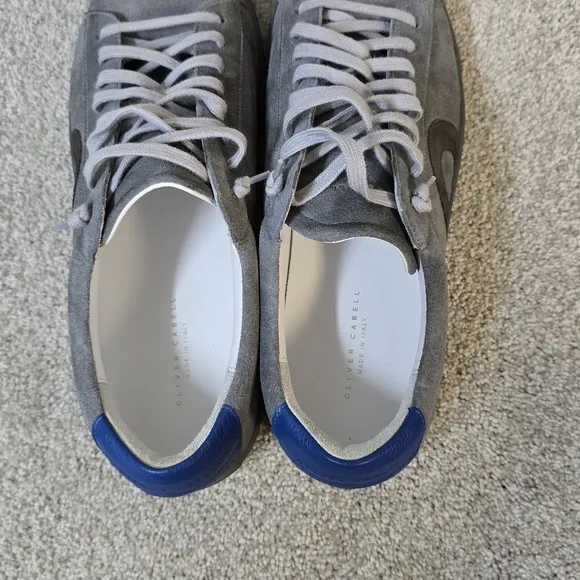 Oliver Cabell Low 1 Mens Size 13/EU 46 Gray Suede Casual Shoes Sneakers Italy