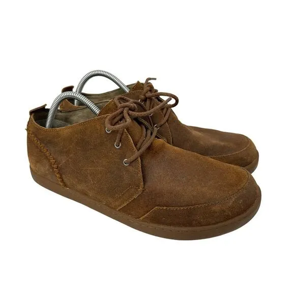 Olukai‎ Maki Shoes Men Size 11 Brown Leather Moccasin Lace Up Chukka