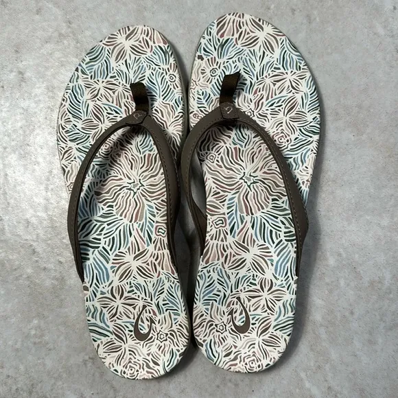 Olukai Womens‎ Ho'opio Hau Warm Taupe /Hau Sandals