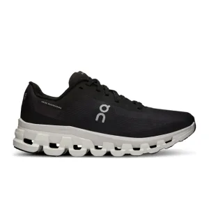 On Cloud Running Sneakers Cloudflow 4 Black White Racing size 9 Neutral Preppy