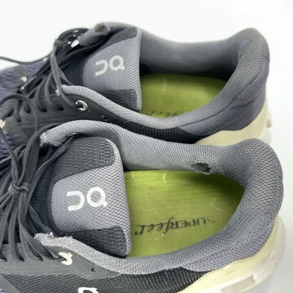 On Cloud Swiss Cloudfly Mens Size 12.5 2E Wide Running Shoes Black/Blue 51.99067