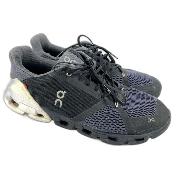 On Cloud Swiss Cloudfly Mens Size 12.5 2E Wide Running Shoes Black/Blue 51.99067