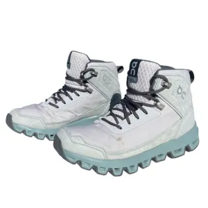 On Running Cloudridge Hiking Boots Shoes Glacier Sea grey blue women’s 7 outdoor