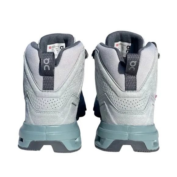On Running Cloudridge Hiking Boots Shoes Glacier Sea grey blue women’s 7 outdoor