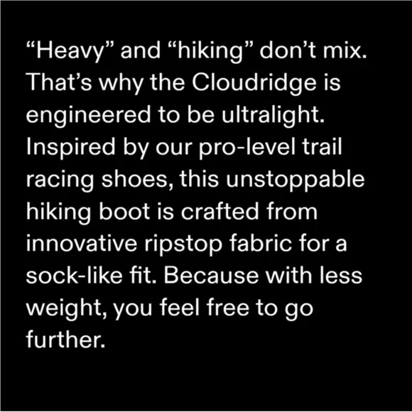 On Running Cloudridge Hiking Boots Shoes Glacier Sea grey blue women’s 7 outdoor