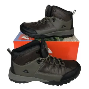 Ozark Trail Men's Meadows Waterproof Brown Leather Hiking Work Boots Size 13 NEW