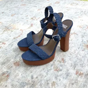 Paige NWT New Charlotte Braided Indigo Blue Sandals Sz 10