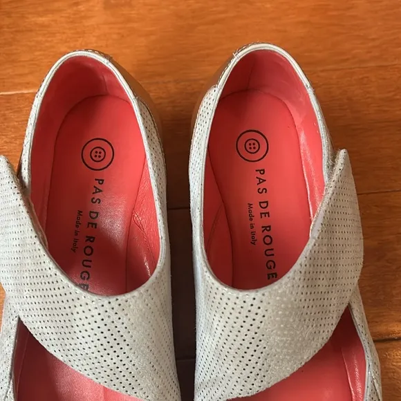 Pas De Rouge Franca Women's Beige Shoes Made In Italy Size…36.5