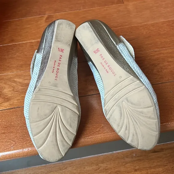 Pas De Rouge Franca Women's Beige Shoes Made In Italy Size…36.5