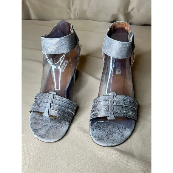 Paul Green Coco Smoke Metallic Sandals UK7 9.5 US